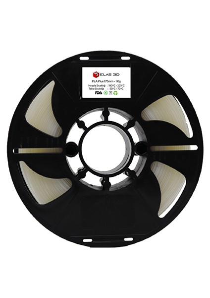 Pla Plus Filament Şeffaf 1.75MM 1kg Standart
