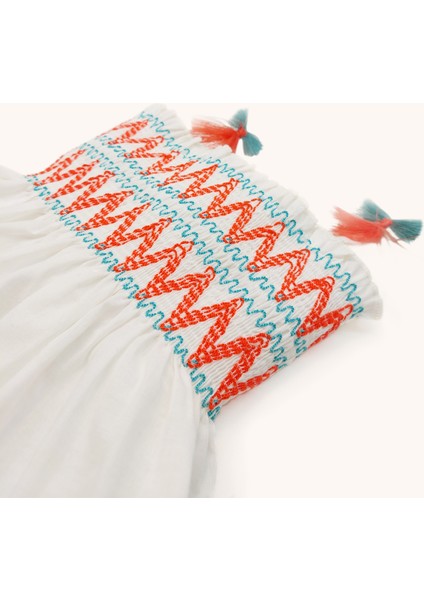 Püsküllü Nakışlı Kurdele Saç Bantlı Elbise fiyatları