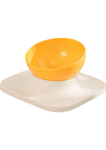Cat Bowl Pet Bowl 15 ° Eğimli Yükseltilmiş Besleme Istasyonu Su Içme Kasesi Sarı 1 Kase (Yurt Dışından)