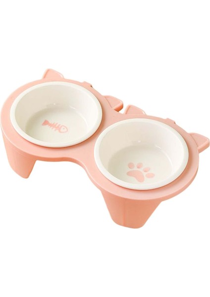 Kapalı Kediler Için Kedi Maması Kaseleri Yükseltilmiş Eğik Pembe (Yurt Dışından) fiyatları