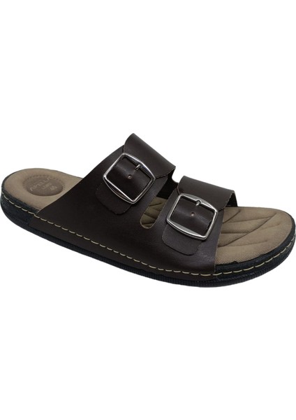 Apella Erkek Kahve Tokalı Büyük Ayak Terlik (45 46 47 ) fiyatları