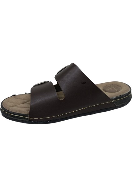 Apella Erkek Kahve Tokalı Büyük Ayak Terlik (45 46 47 ) modelleri