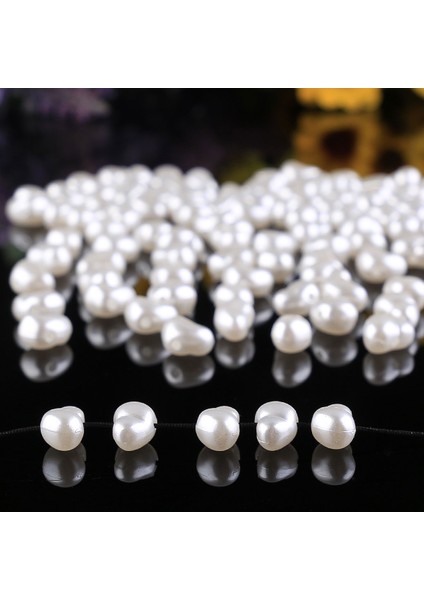25 Gram - Beyaz Renk Yamuk Inci Boncuk, Lüks Barok Yamuk Inci, ( 25GR - 120-125 Adet Arası ) fiyatları