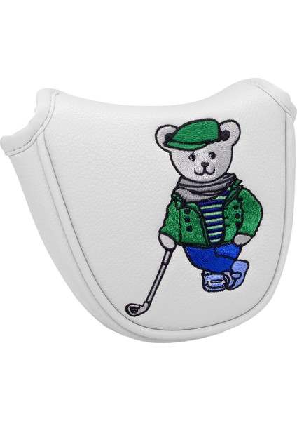 Golf Mallet Putter Head Cover Golf Protector Pu Moda Golf Kulübü Headcover Beyaz (Yurt Dışından) fiyatları