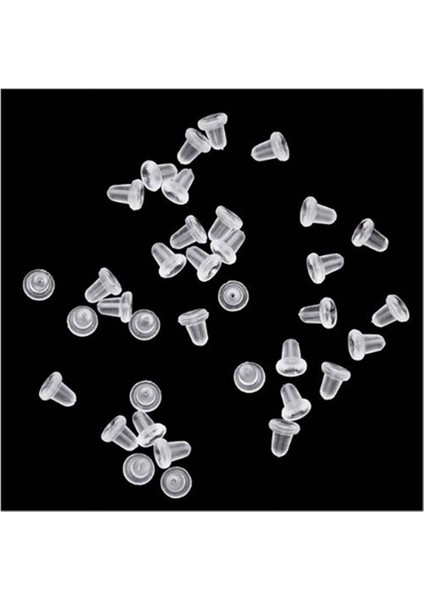100 Adet (50 Çift) - 5x5 mm Plastik Küpe Pistonu, Küpe Arkalığı fiyatları