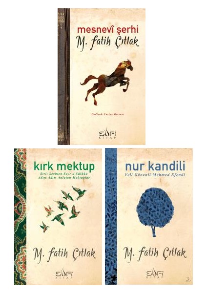 M. Fatih Çıtlak 3 Kitap Set - Mesnevi Şerhi - Kırk Mektup - Nur Kandili