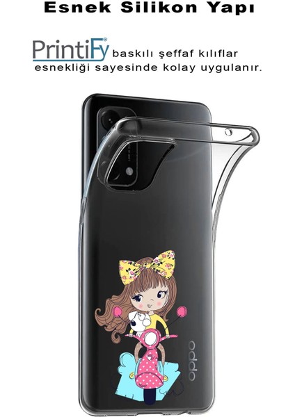Apple iPhone Xs Uyumlu Kapak Vespagirl Tasarımlı Şeffaf Silikon Kılıf