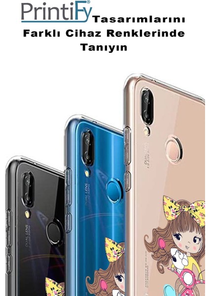 Apple iPhone Xs Uyumlu Kapak Vespagirl Tasarımlı Şeffaf Silikon Kılıf