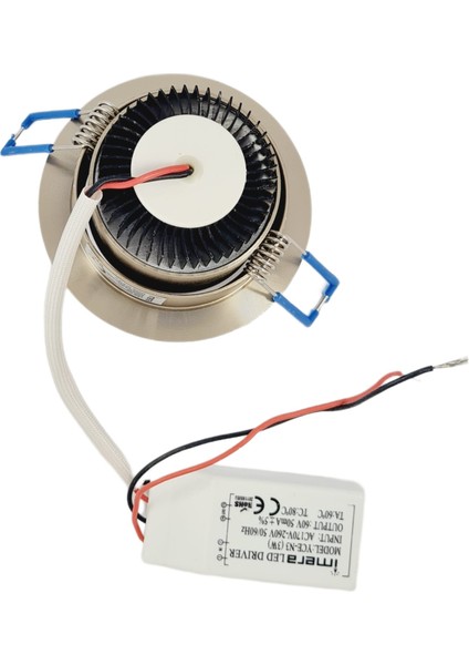 3W LED Spot Trafolu Saten Kasa Gün Işığı (Yce-N3) - 2 Adet