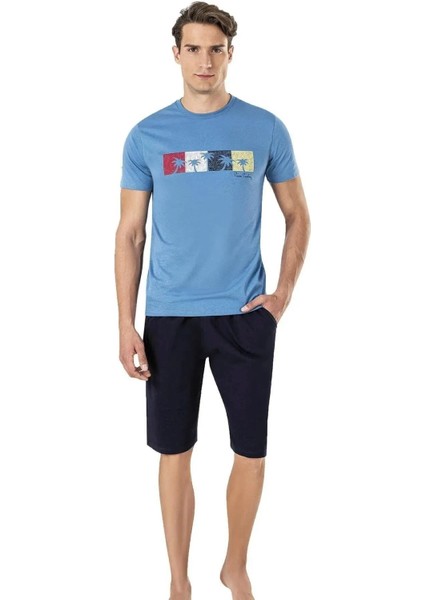 6010 Erkek Şortlu Kısa Kollu Pijama Takım modelleri