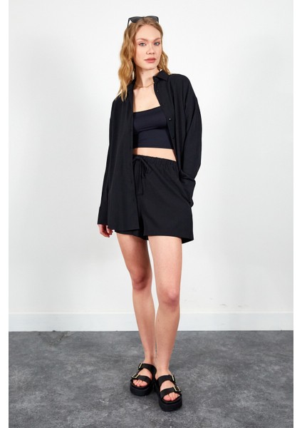 Siyah Şalaş Kadın Gömlek