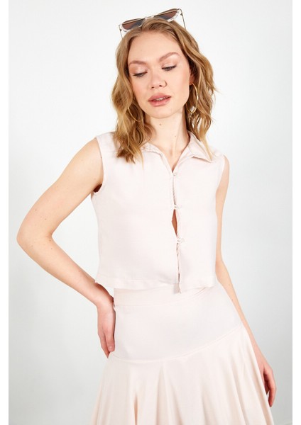 Taş Crop Kadın Gömlek fırsatları