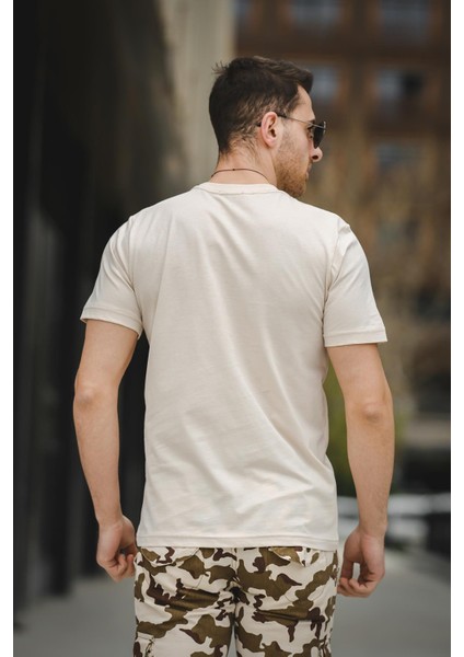 Nothing New Kabartma Baskılı Slim Fit Likralı Erkek Tshirt indirimleri