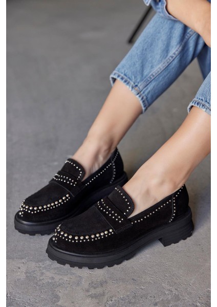 Rosy Süet Troklu Kadın Loafer