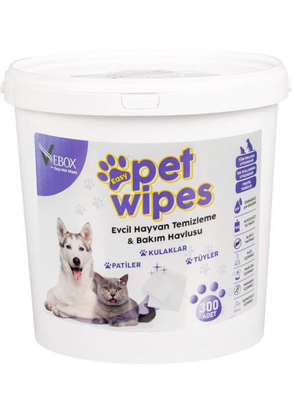 Easy Pet Wipes Islak Kova Mendil 300 Adet