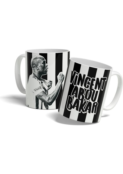 Vincent Aboubakar Siyah Beyaz Baskılı Kupa Bardak