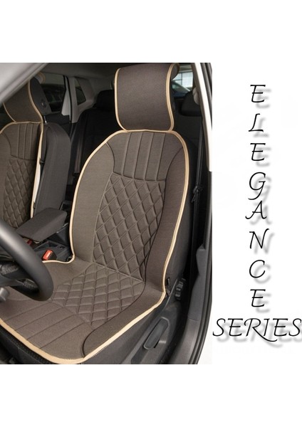 Kia Stonic Lüx Oto Koltuk Minderi Ön 2'li Set Elegance Serisi Koyu Bej