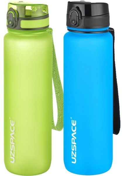 2'li Tritan Matara Seti 1000 ml Büyük Boy 14 Farklı Renk Seçeneği Fiftyfifty