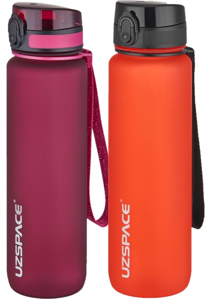 2'li Tritan Matara Seti 1000 ml Büyük Boy 14 Farklı Renk Seçeneği Fiftyfifty