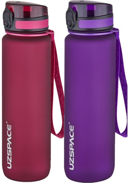 2'li Tritan Matara Seti 1000 ml Büyük Boy 14 Farklı Renk Seçeneği Fiftyfifty