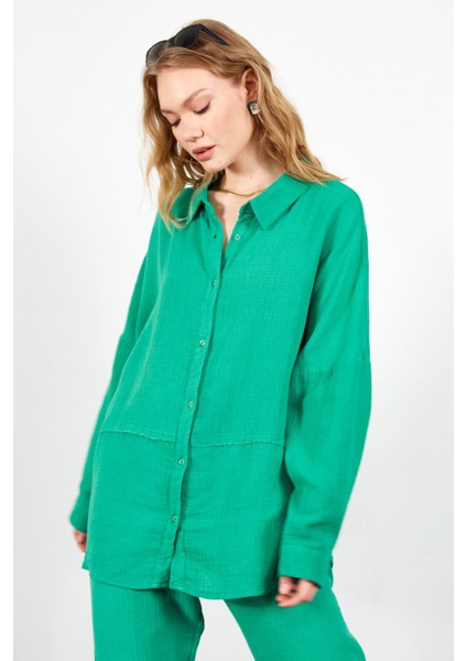 Benetton Müslin Parçalı Kadın Gömlek modelleri