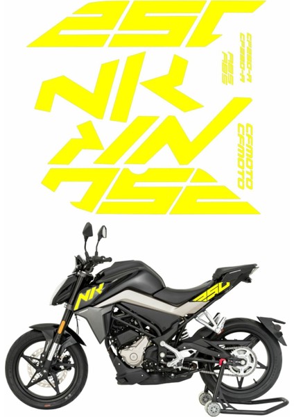 Cf Moto 250 Nk Sticker Seti Flo Sarı