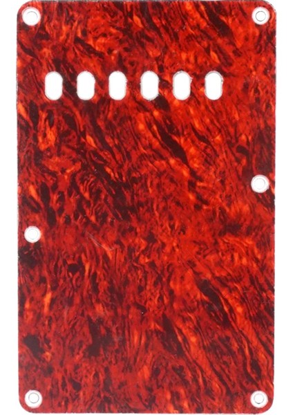 Elektro Gitar Aksesuar Değiştirmeleri Için 6 Delik Pickguard Arka Plaka Koyu Kırmızı (Yurt Dışından)