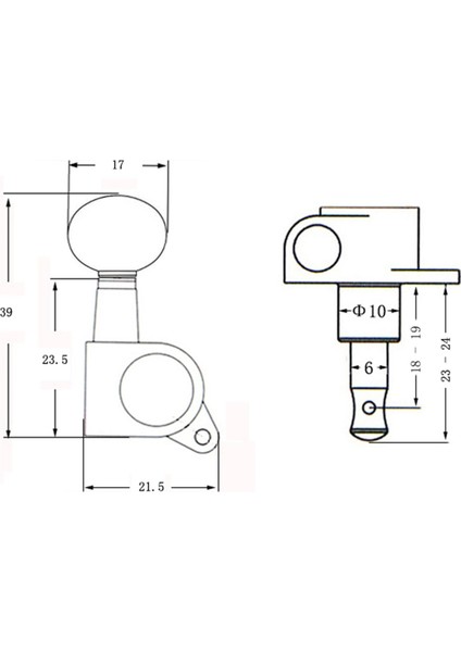 4 Adet 2l 2r String Tuning Taplar Halk Gitarları Için Mühürlü Gitar Tuner Mandalları (Yurt Dışından)