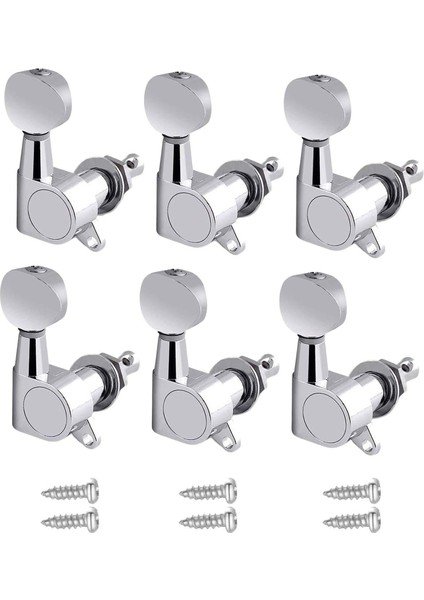 6x Pegs Mühürlü Mükemmel Uygun Gitar Aksesuarları Argent 6r (Yurt Dışından)