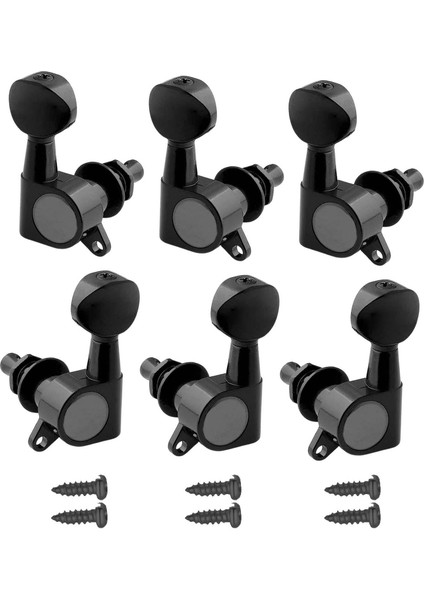 6x Pegs Mühürlü Mükemmel Fit Gitar Aksesuarları Siyah 3L3R (Yurt Dışından) fiyatları
