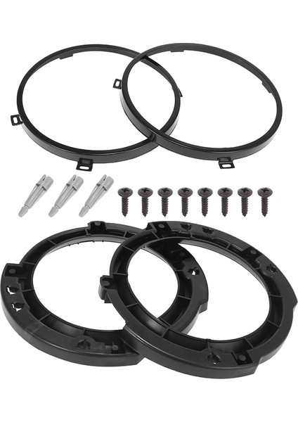 2007-2017 Siyah Için 2 Adet Far Montaj Braketi Yuvarlak (Yurt Dışından)