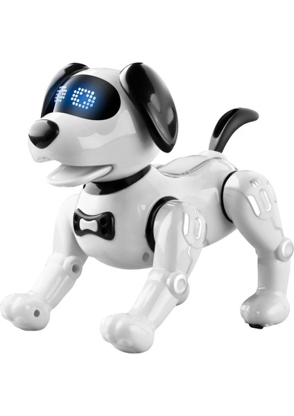 Uzaktan Kumanda Robot Köpek Oyuncak Push Up Rc Robot Köpeği Erkek ve Kız Çocukları Beyaz (Yurt Dışından)