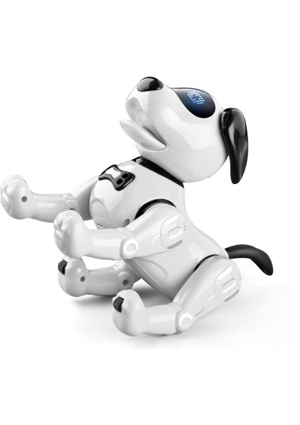 Uzaktan Kumanda Robot Köpek Oyuncak Push Up Rc Robot Köpeği Erkek ve Kız Çocukları Beyaz (Yurt Dışından)