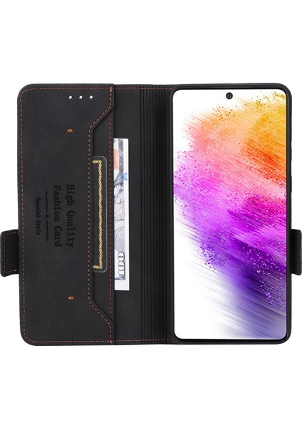 Samsung Galaxy A73 5g Için Pu Deri Telefon Kılıfı, Cüzdan Flip Stand Shockproof Tpu Iç Kabuk Anti-Dust Kapak (Yurt Dışından) modelleri