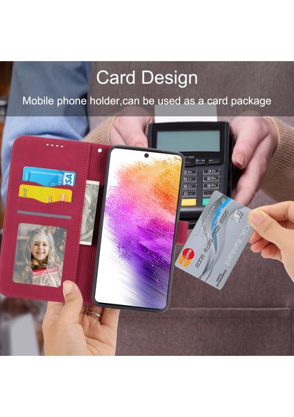 Samsung Galaxy A73 5g Için Cep Telefonu Kılıfı, Çizgiler Baskılı Stand Cüzdan Telefon Deri Kapağı (Yurt Dışından) modelleri