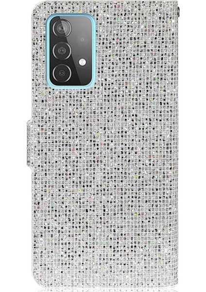Samsung Galaxy A73 Için 5g Işıltılı Payetler Pu Deri Deri Anti-Çizelge Koruyucu Telefon Kılıfı Stand Cüzdanı (Yurt Dışından) modelleri