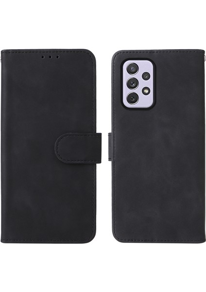 Cilt Touch Duygu Pu Deri + Tpu Telefon Kapak Stand Samsung Galaxy A73 5g Için Cüzdan Kabuğu Cep Telefonu Kılıfı (Yurt Dışından)