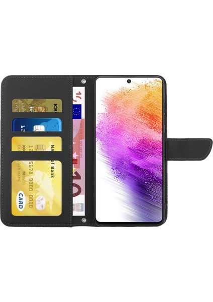 Samsung Galaxy A73 5g Iyi Korunmuş Akıllı Telefon Kasası Için, Cilt Dokunuşu Pu Deri Kelebek ve Çiçek Baskısı Desenini Destekleyen Stant Cüzdanı Telefon Kapağı Omuz Askısı ile (Yurt Dışından) indirimleri