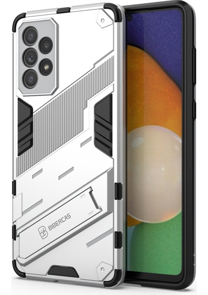 Samsung Galaxy A73 5g Için Eller Kickstand Tasarım Anti-Fall Anti-Fall Koruma Tpu + Pc Hybrid Telefon Kılıf Kabuğu (Yurt Dışından)
