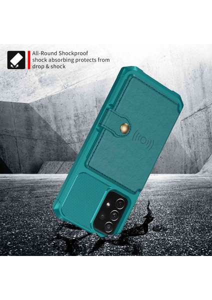 Samsung Galaxy A73 5g Tpu + Pu Deri Cüzdan Kickstand Fonksiyonu Manyetik Metal Tabakası ile Cep Telefonu Kasası (Yurt Dışından) fırsatları