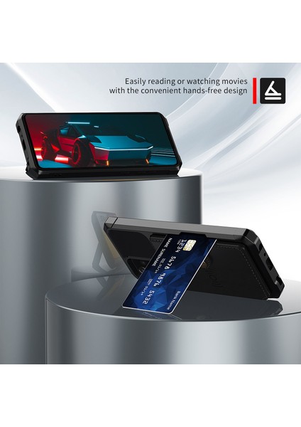 Samsung Galaxy A73 5g Tpu + Pu Deri Cüzdan Kickstand Fonksiyonu Manyetik Metal Tabakası ile Cep Telefonu Kasası (Yurt Dışından) modelleri