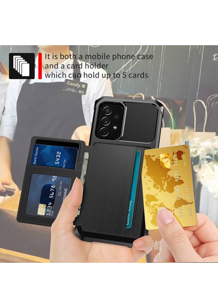 Samsung Galaxy A73 5g Tpu + Pu Deri Cüzdan Kickstand Fonksiyonu Manyetik Metal Tabakası ile Cep Telefonu Kasası (Yurt Dışından) indirimleri