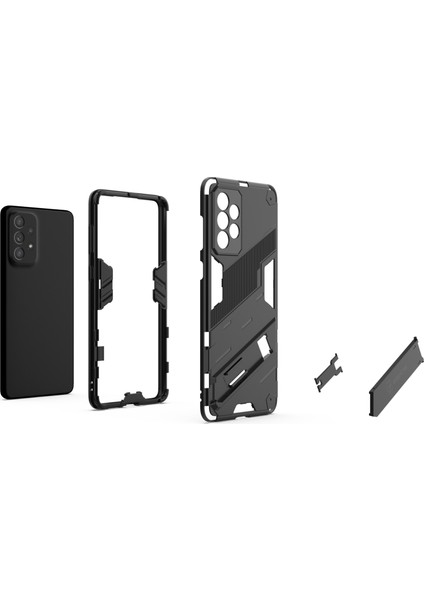 Samsung Galaxy A73 5g Için Eller Kickstand Tasarım Anti-Fall Anti-Fall Koruma Tpu + Pc Hybrid Telefon Kılıf Kabuğu (Yurt Dışından) indirimleri