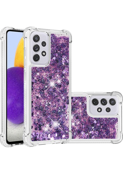 Samsung Galaxy A73 5g Için Glitter Case, Sparkle Quicksand ve Yüzen Sıvı Yumuşak Tpu Koruyucu Telefon Kılıfı (Yurt Dışından)