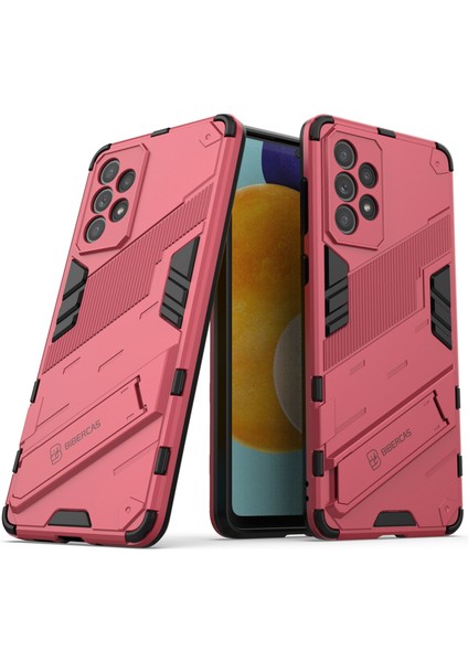 Samsung Galaxy A73 5g Için Eller Kickstand Tasarım Anti-Fall Anti-Fall Koruma Tpu + Pc Hybrid Telefon Kılıf Kabuğu (Yurt Dışından)