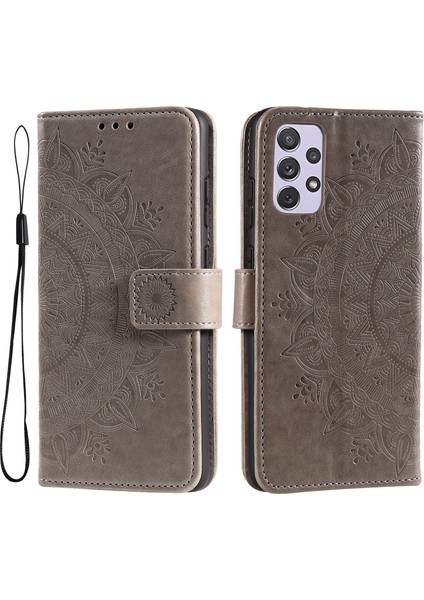 Stand Cüzdan Fonksiyonu Pu Deri Telefon Folio Flip Kapak Kılıfı Samsung Galaxy A73 5g Için Kayış (Yurt Dışından)