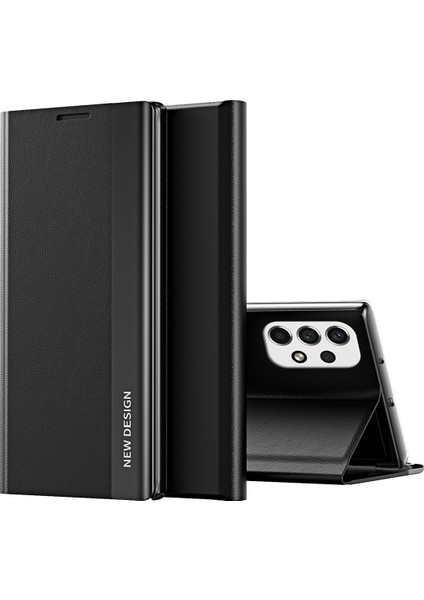Folio Flip Manyetik Emilim Anti-Çizgiye Dökme Şok Geçirmez Pu Deri Stand Samsung Galaxy A73 5g Için (Yurt Dışından)