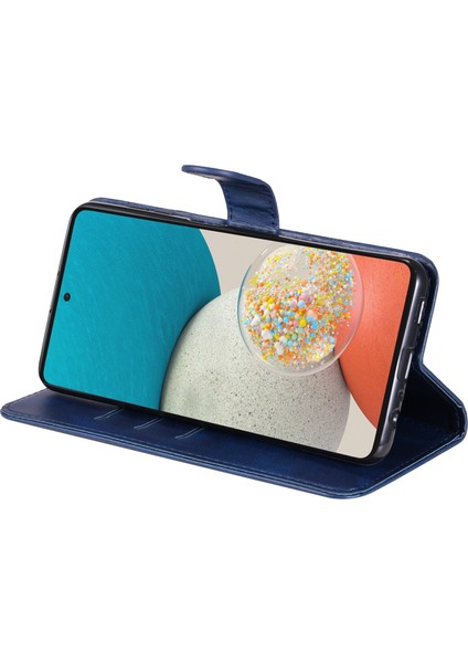 Çok Fonksiyonlu Stand Cüzdan Pu Deri Kapak Samsung Galaxy A53 5g Için Fermuarı Cep Telefon Kılıfı Kabuğu (Yurt Dışından)