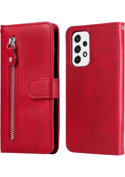 Çok Fonksiyonlu Stand Cüzdan Pu Deri Kapak Samsung Galaxy A53 5g Için Fermuarı Cep Telefon Kılıfı Kabuğu (Yurt Dışından)