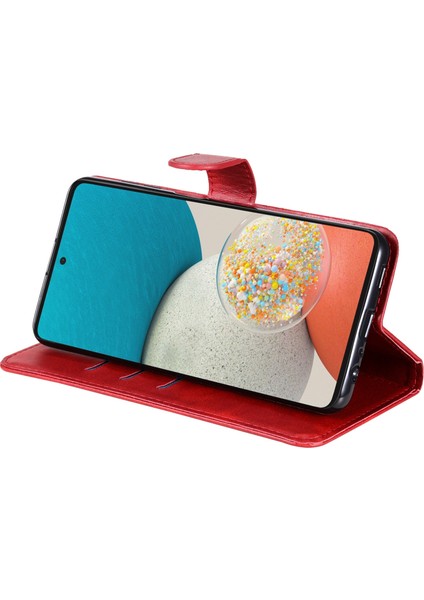 Çok Fonksiyonlu Stand Cüzdan Pu Deri Kapak Samsung Galaxy A53 5g Için Fermuarı Cep Telefon Kılıfı Kabuğu (Yurt Dışından)